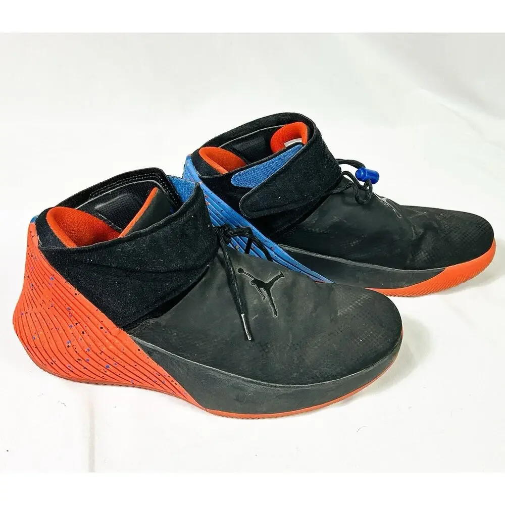 Nike Air Jordan Why Not Zer0.1 Men's Sz 10 Black Blue Orange Hi Top Shoes